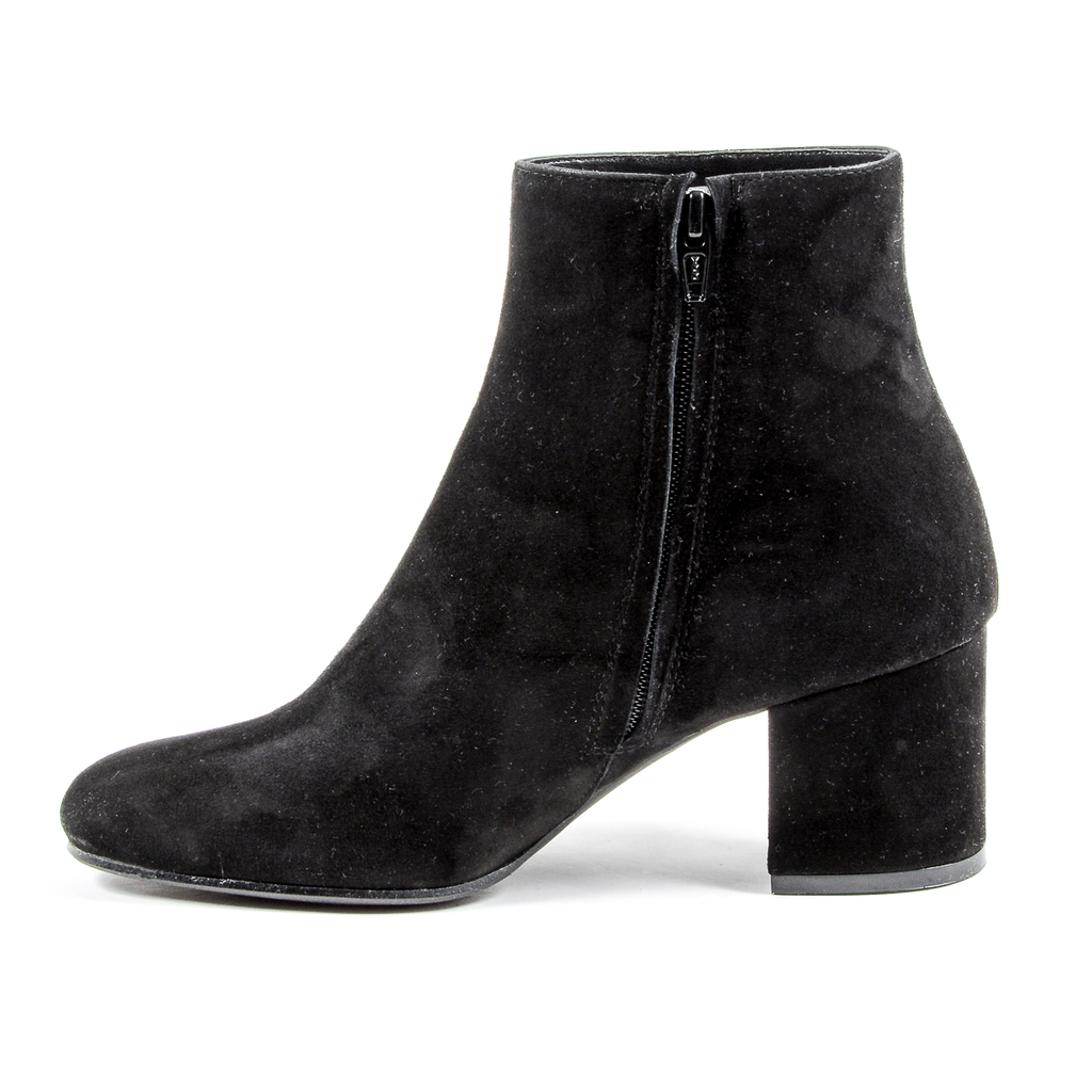 V 1969 Italia Stivaletto con tacco da donna nero MAD