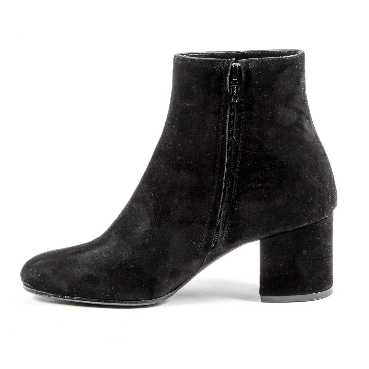 V 1969 Italia Stivaletto con tacco da donna nero MAD