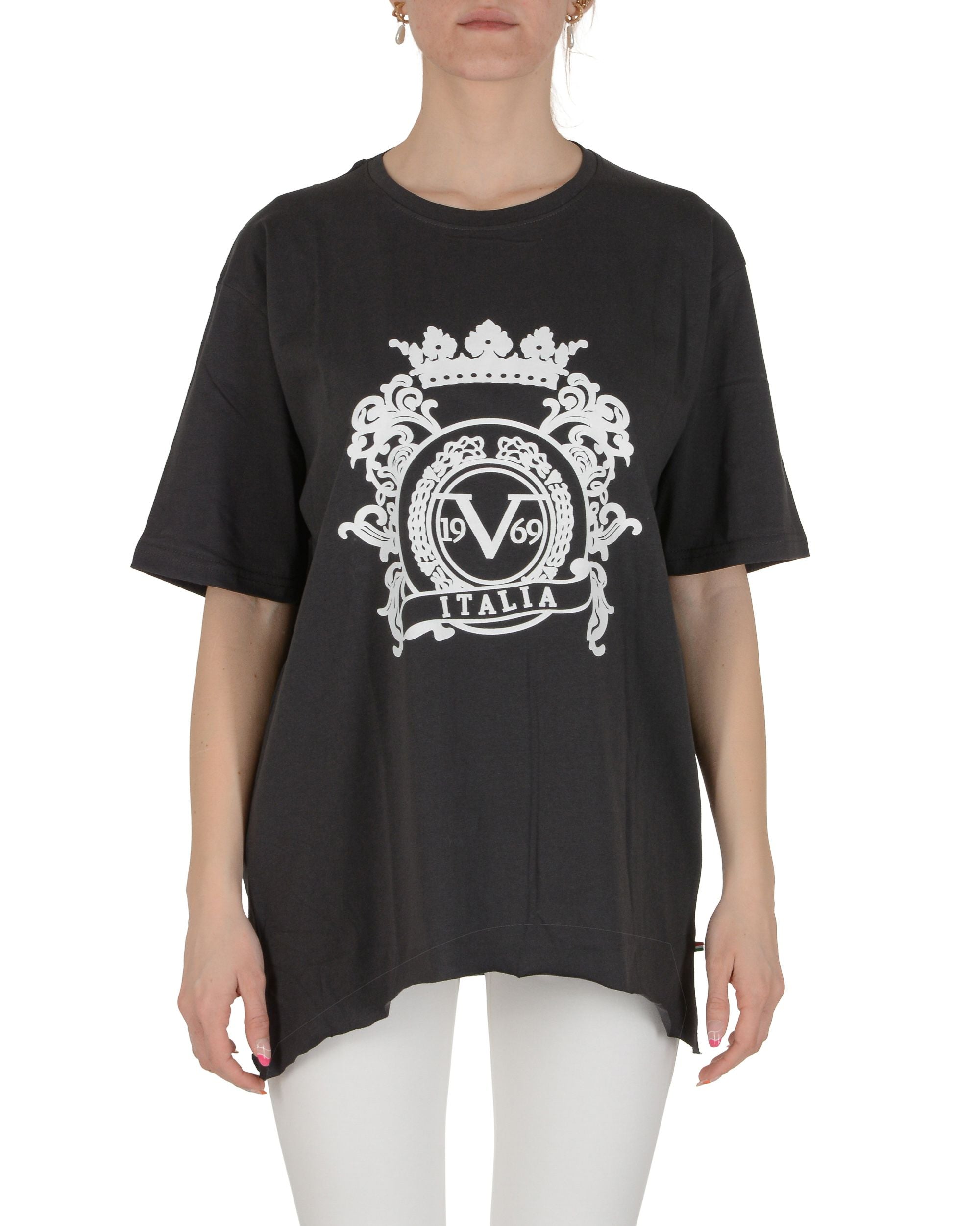 19V69 Italia T-Shirt Donna Grigio Scuro SMILE GRIGIO SCURO