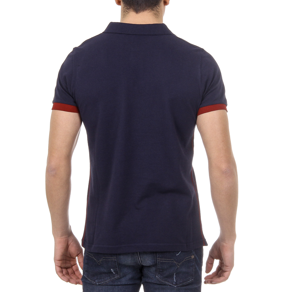 Polo da uomo a maniche corte Ufford & Suffolk Polo Club US005 BLU NAVY