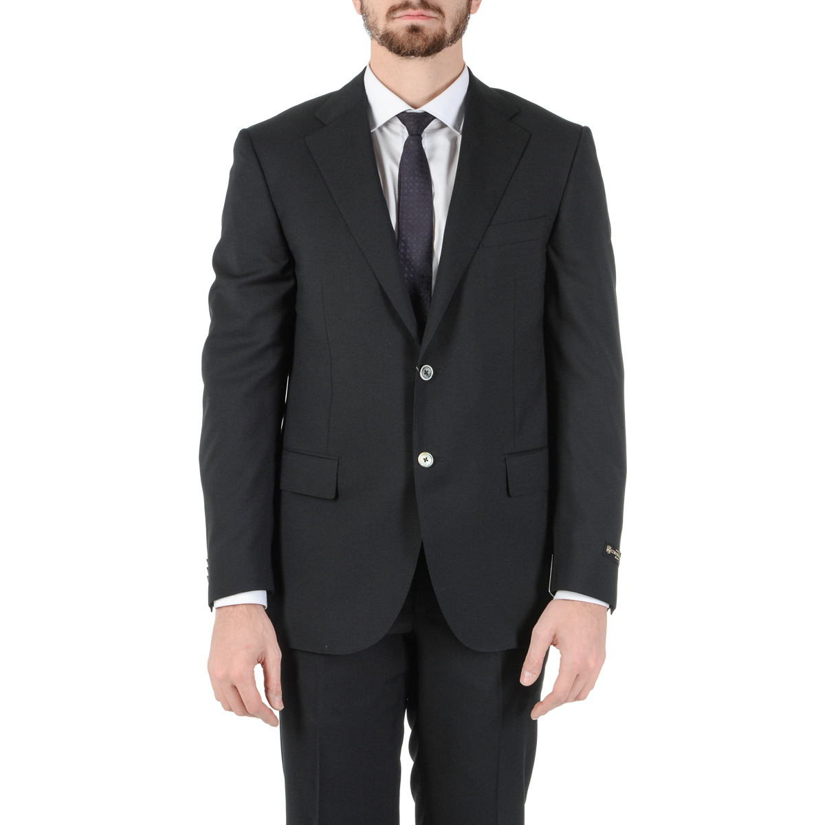 Corneliani Abito da uomo a maniche lunghe grigio scuro Super 130's
