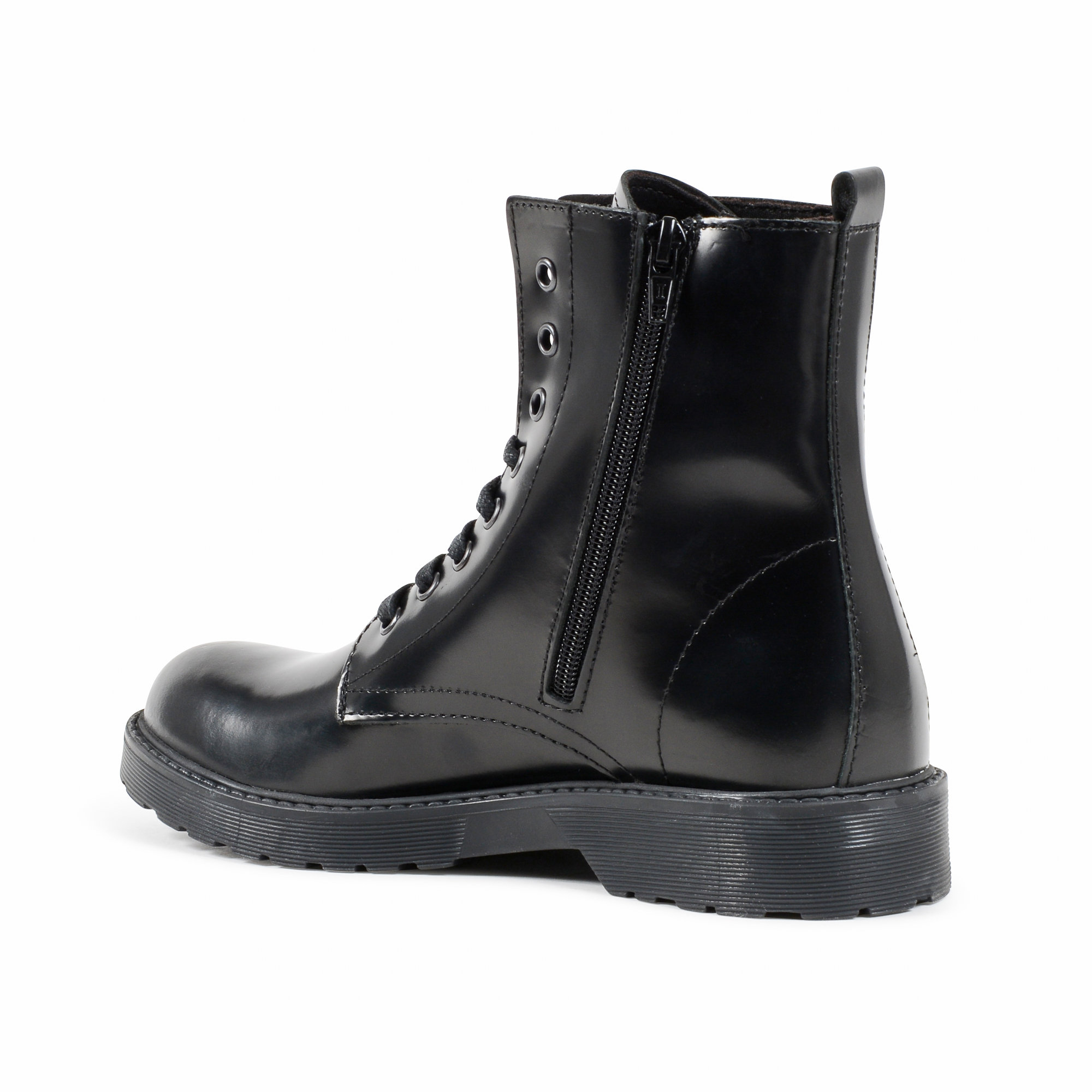 19V69 Italia Womens Ankle Boot Black 014 ABRASIVATO NERO