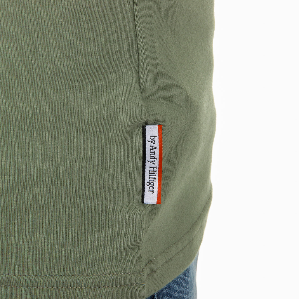 Andrew Charles Maglietta da uomo a maniche corte con scollo a V, verde KENAN