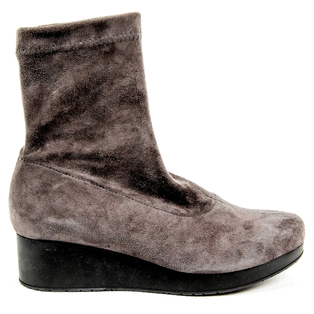 Robert Clergerie Paris Stivaletto corto da donna NERDALJ VELOURS STRETCH ANTHRACITE DBL