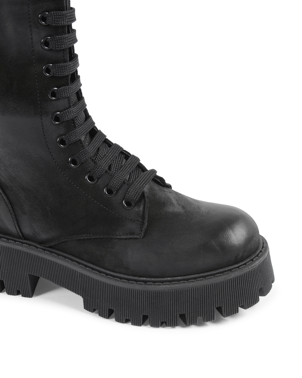 19V69 Italia Womens Short Boot Nero 10-V NABUK NERO