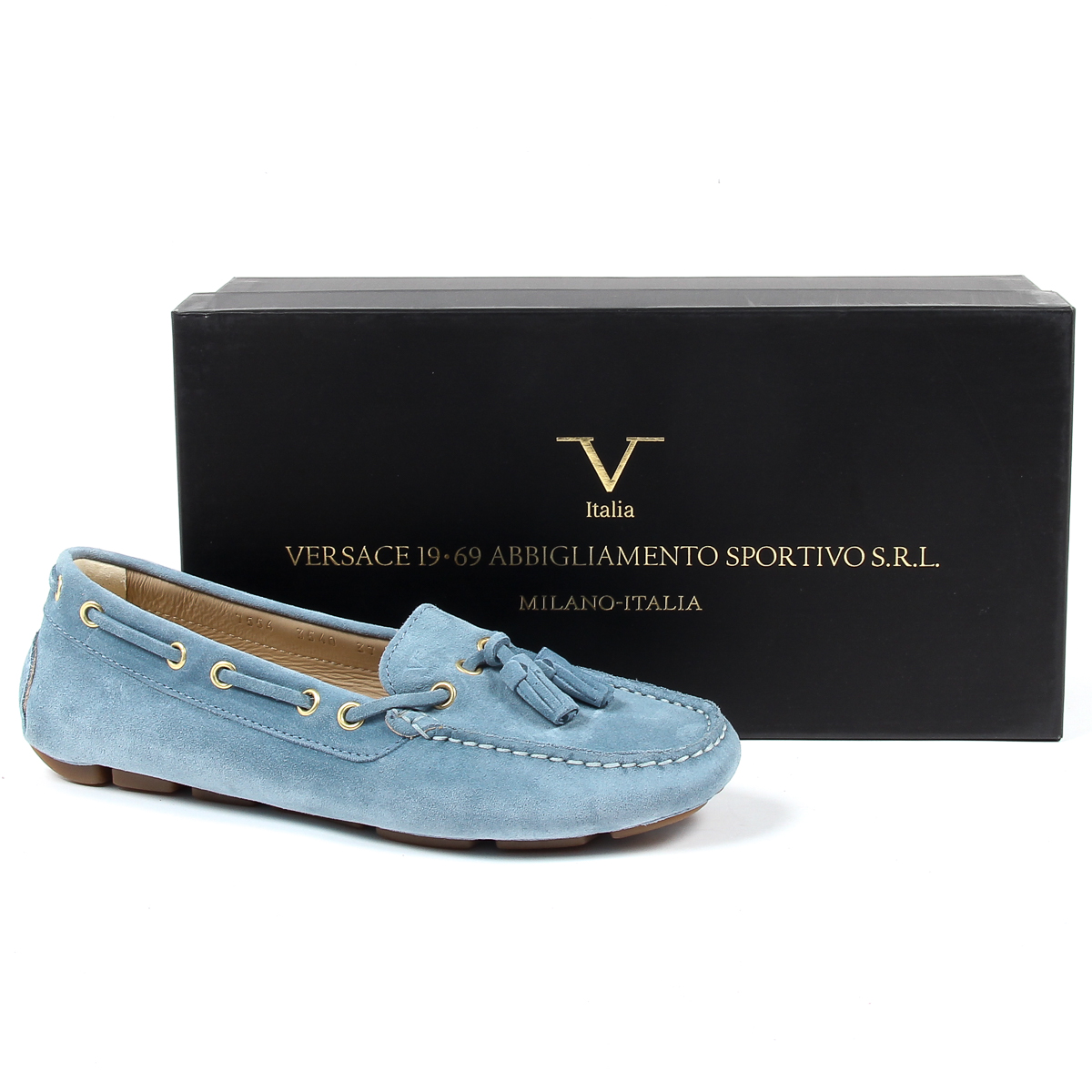 V 1969 Italia Mocassino da donna azzurro TORINO