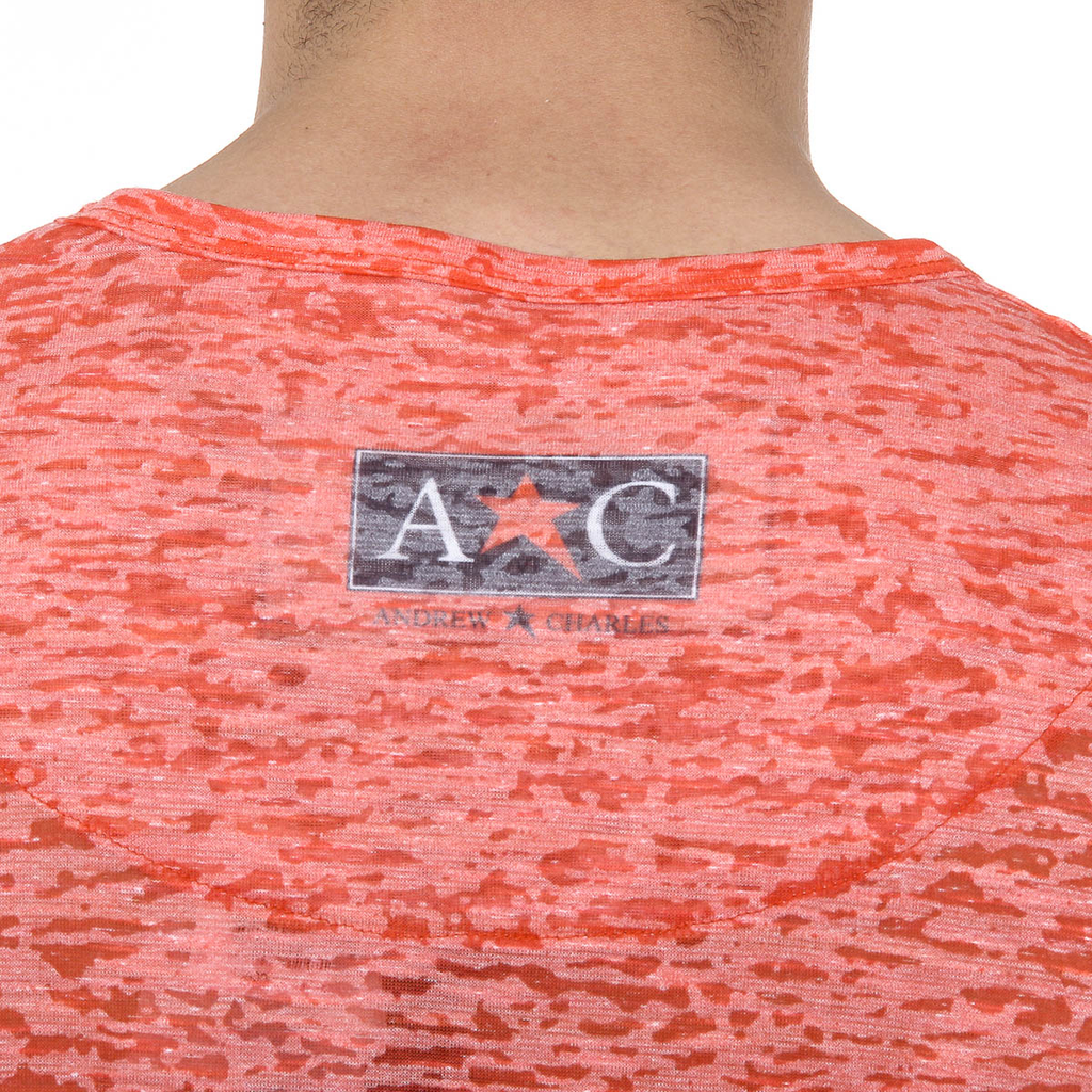 Andrew Charles T-shirt da uomo a maniche corte con scollo rotondo rossa LEVI