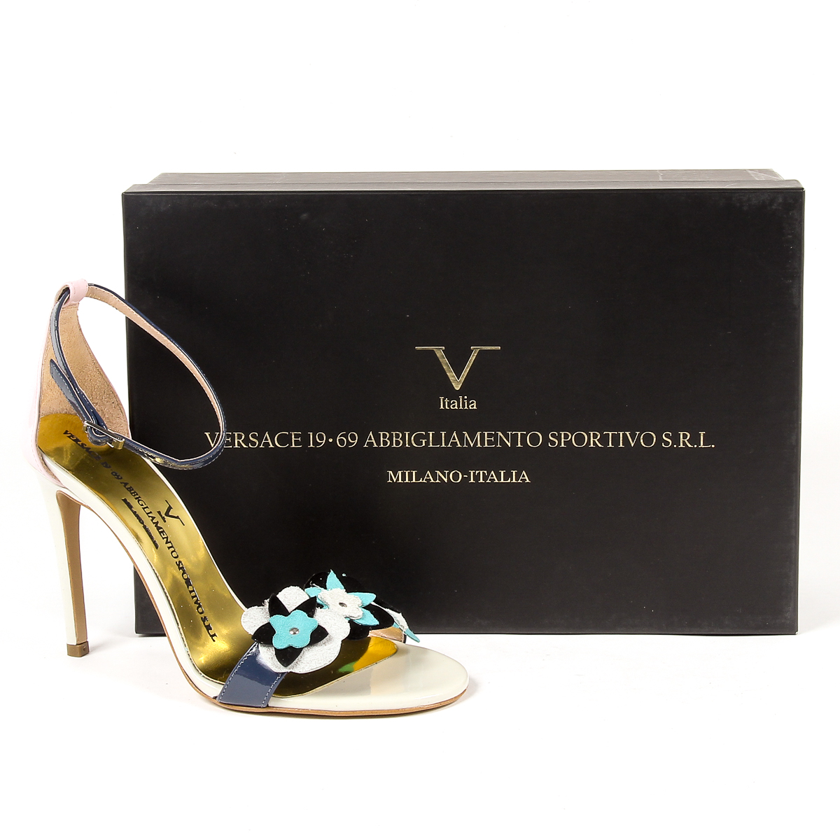 V 1969 Italia Sandalo con cinturino alla caviglia da donna Multicolor CATALINA