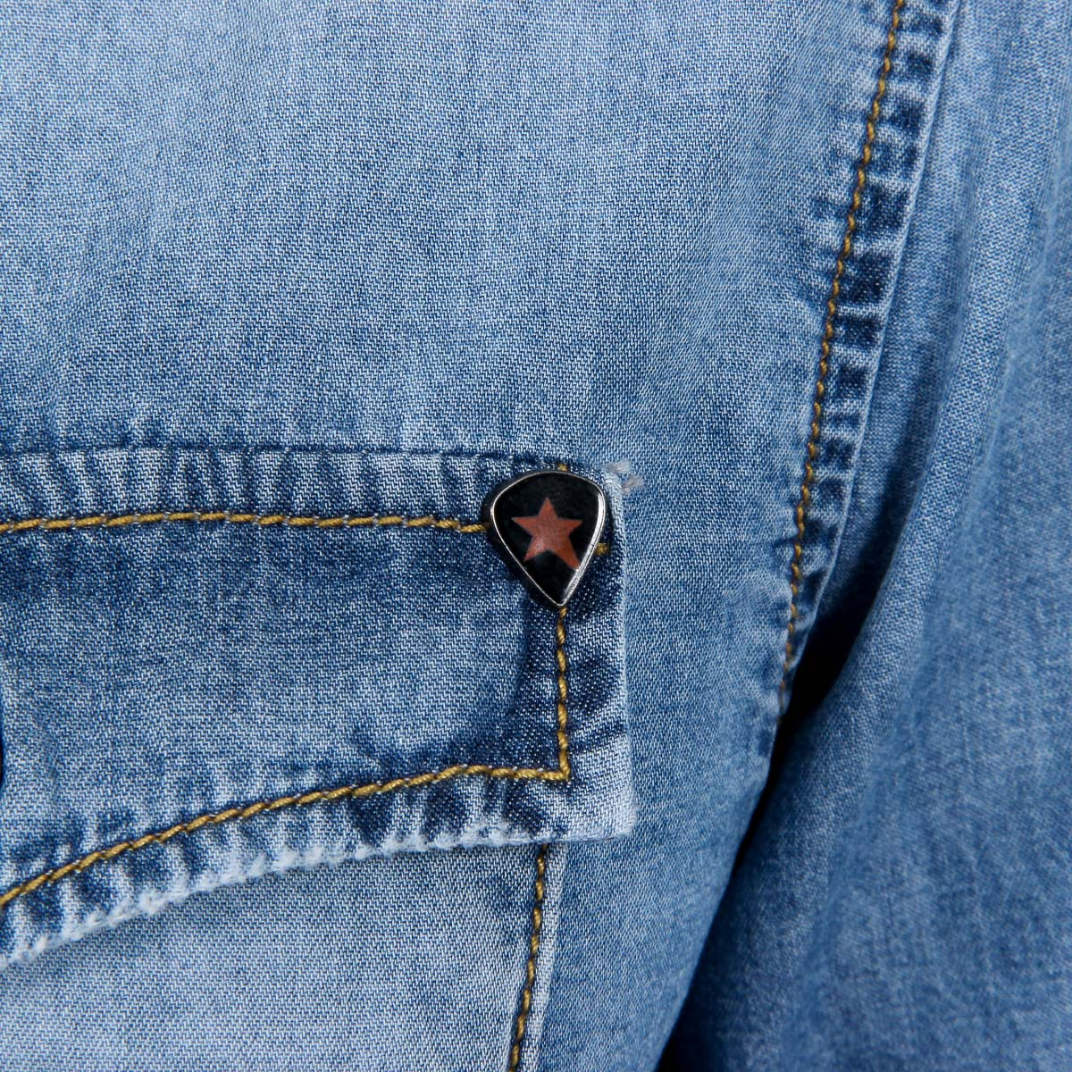 Camicia da uomo Andrew Charles a maniche lunghe in denim CAMILIA