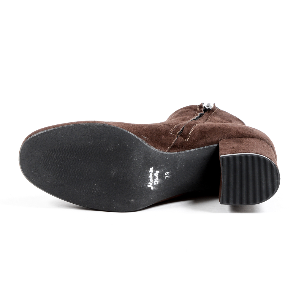 V 1969 Italia Stivaletto con tacco da donna Marrone MAD