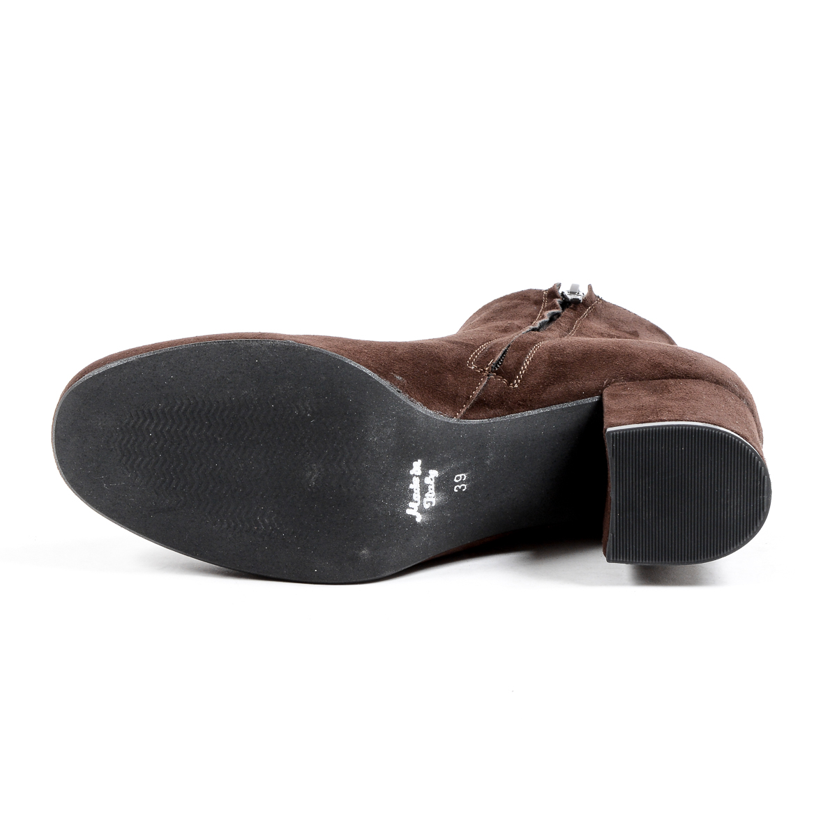 V 1969 Italia Stivaletto con tacco da donna Marrone MAD