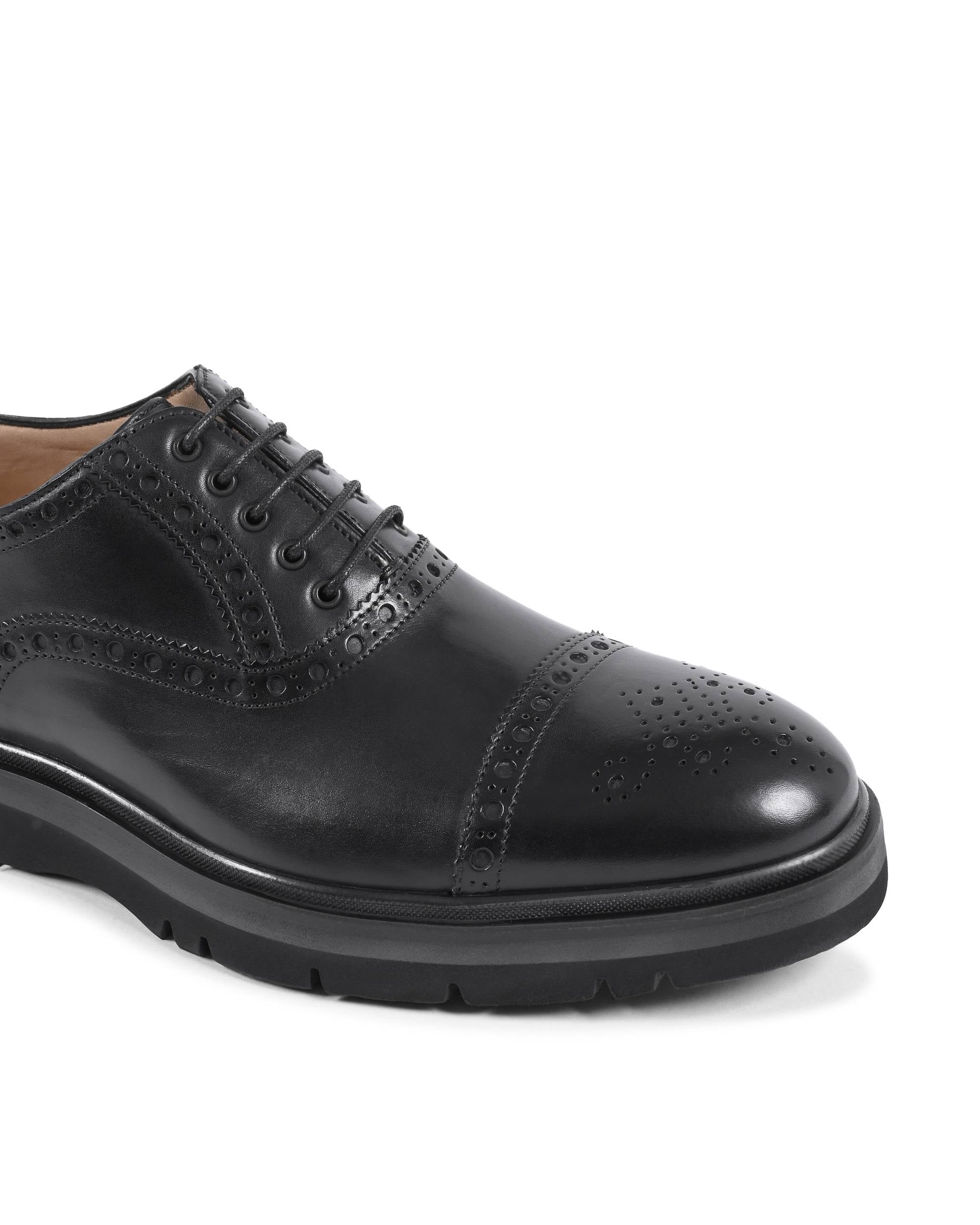 Scarpe Brogue Da Uomo Dee Ocleppo EB130 VITELLO NERO