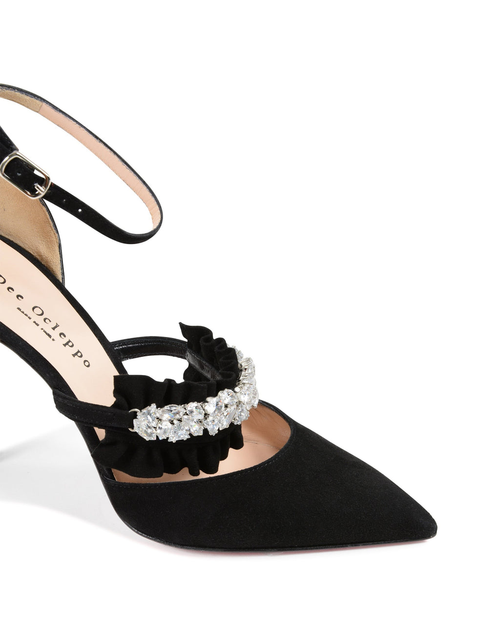 Décolleté Brilliant con cinturino alla caviglia, nere
