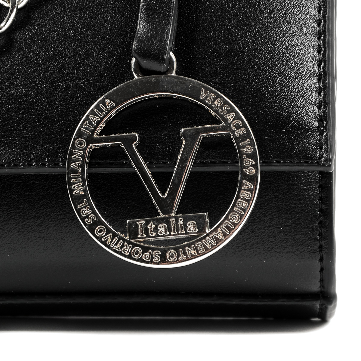 V 1969 Italia Borsa da donna nera BOLLA