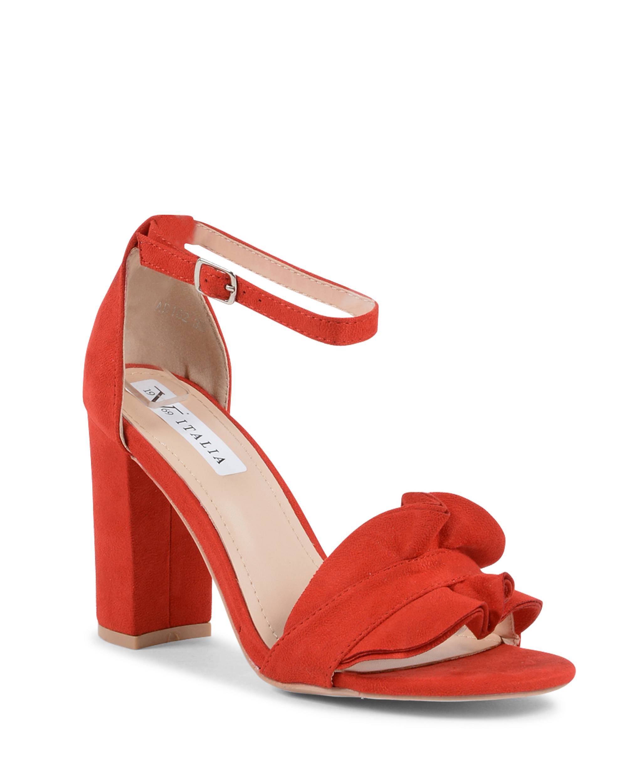 19V69 Italia Sandalo con cinturino alla caviglia da donna Rosso V162 ROSSO