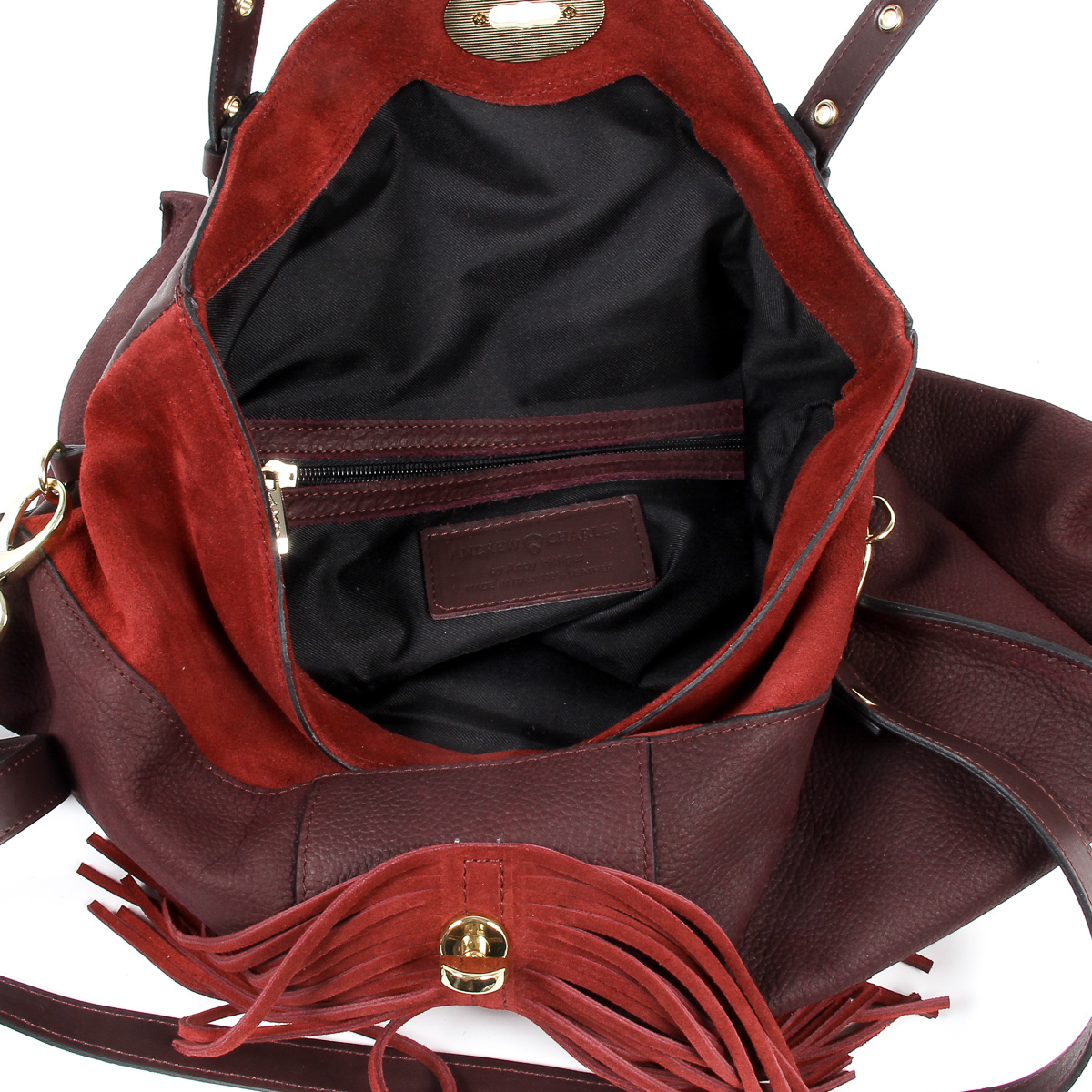 Borsa a mano da donna Andrew Charles Bordeaux LUCY