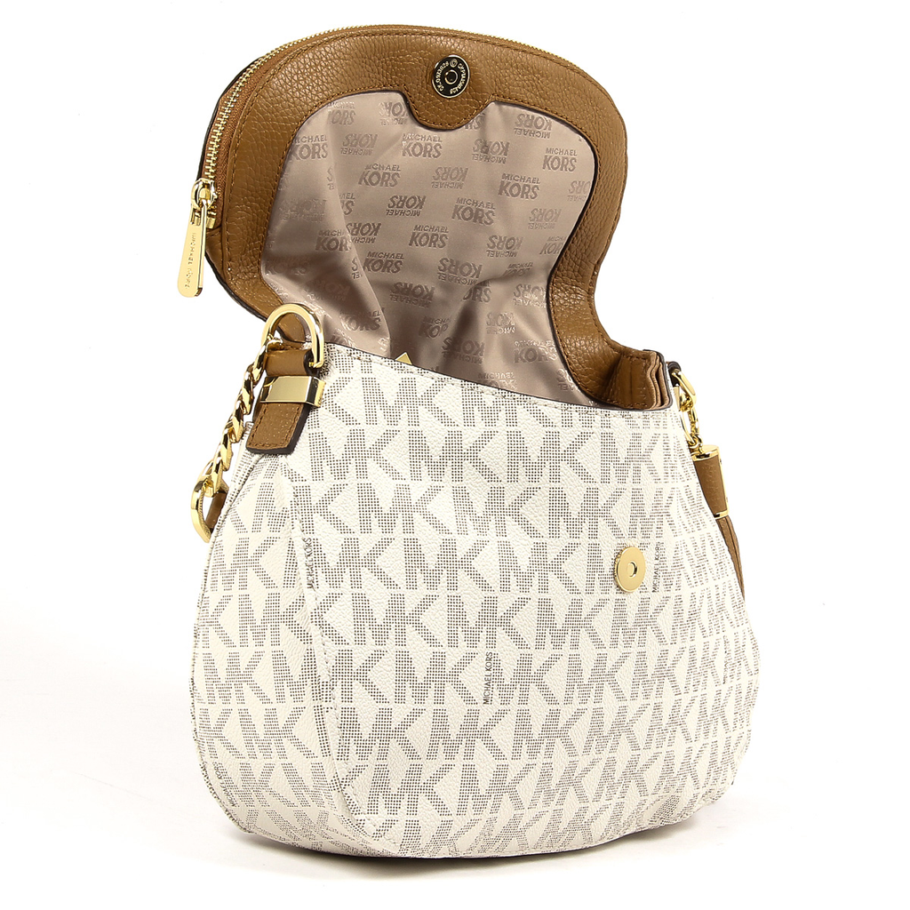 Borsa a mano da donna Michael Kors BEDFORD 35T7GBFL2B VANIGLIA ACRN