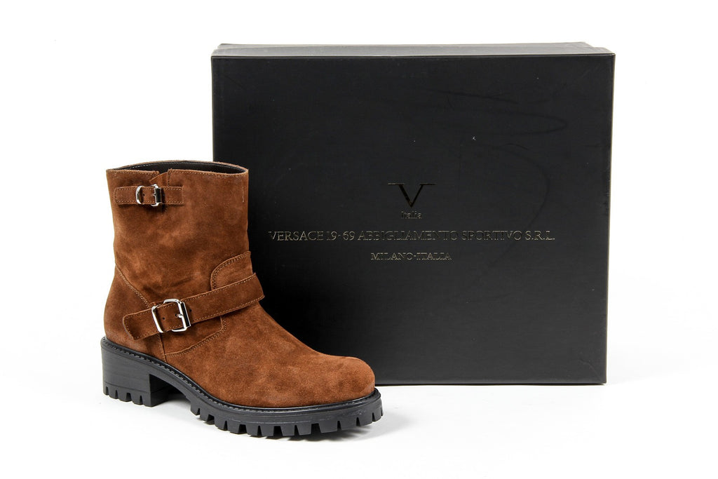 V 1969 Italia Stivaletto corto da donna B1441 VELOUR RUST