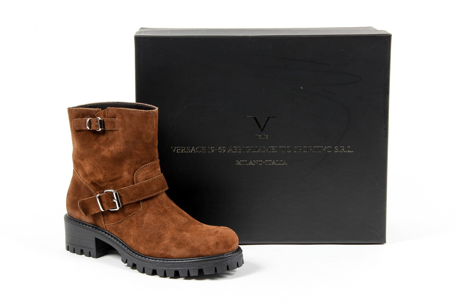 V 1969 Italia Stivaletto corto da donna B1441 VELOUR RUST