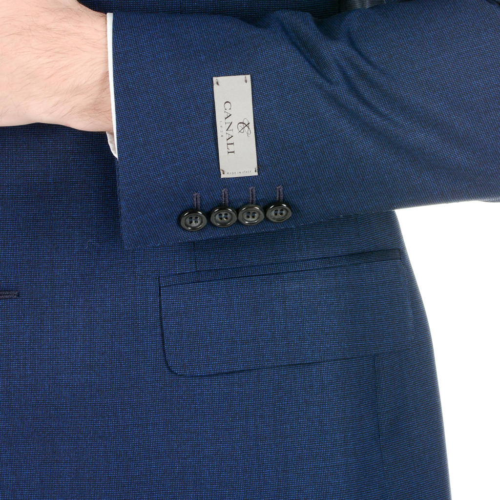 Abito da uomo Canali maniche lunghe blu Super 150's
