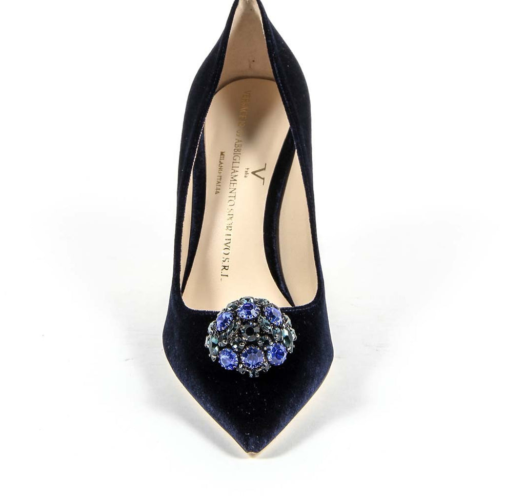 Décolleté da donna V 1969 Italia 3104104 VELLUTO BLU ROYAL