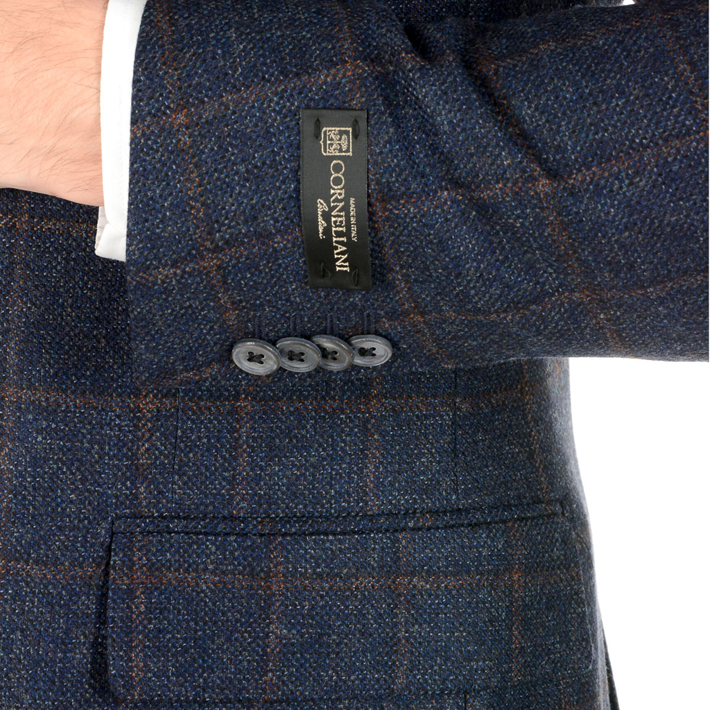 Corneliani Giacca Uomo Maniche Lunghe Blu Scuro