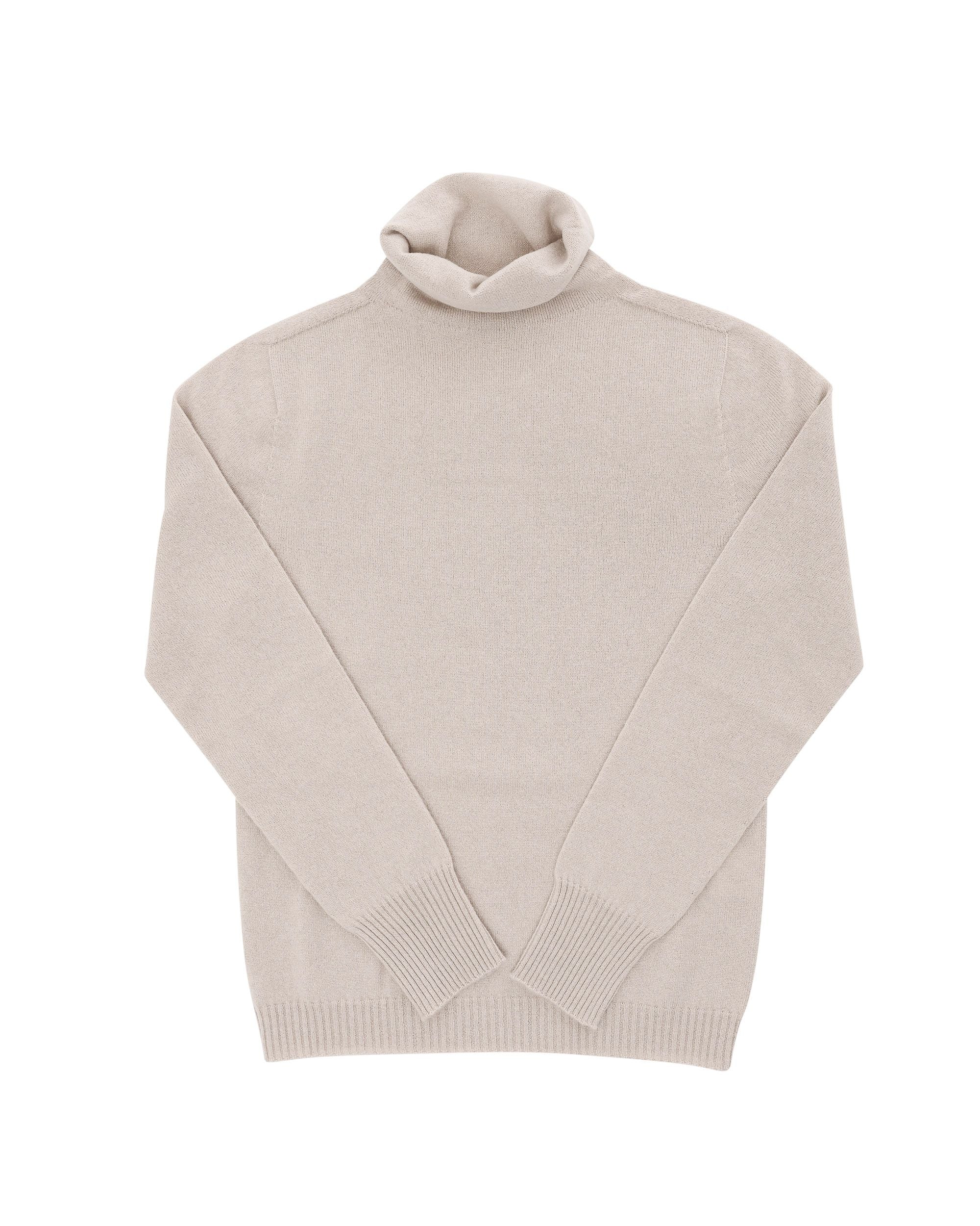 Maglione dolcevita da donna in cashmere Crown of Edinburgh COE 0023 TAUPE