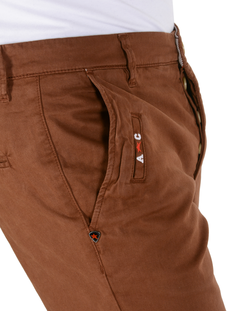 Pantaloni da uomo Andrew Charles Regular Fit RAMY BROWN