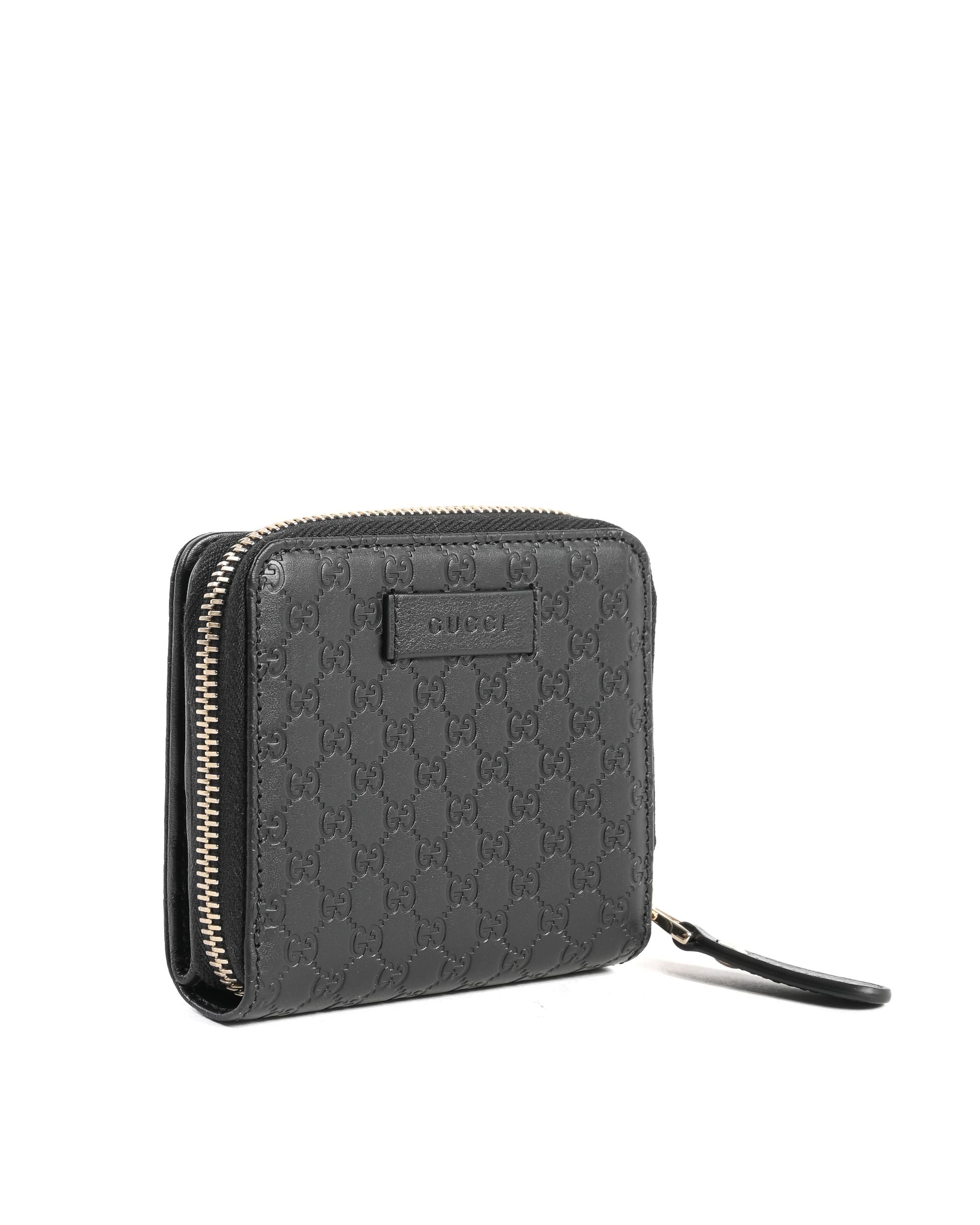 Portafoglio Gucci Guccissima piccolo in pelle con cerniera 449395 BMJ1G 1000