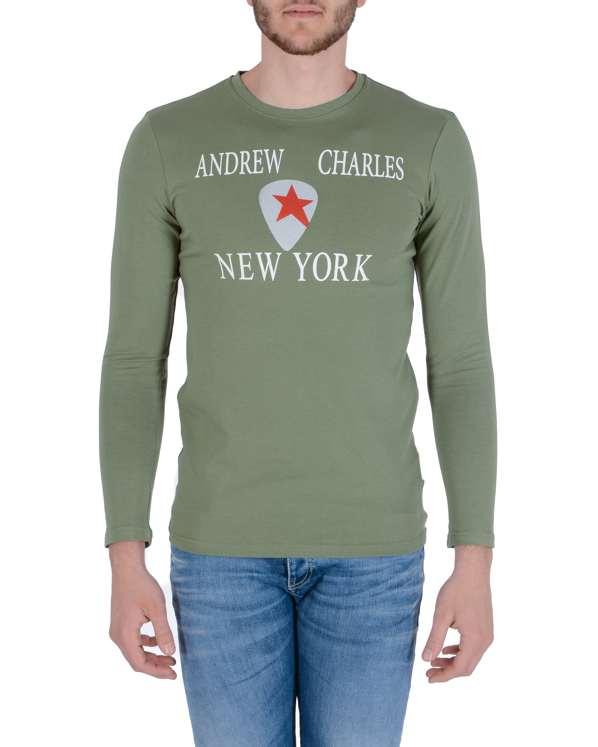 Andrew Charles Maglietta da uomo LS SELMA GREEN S14
