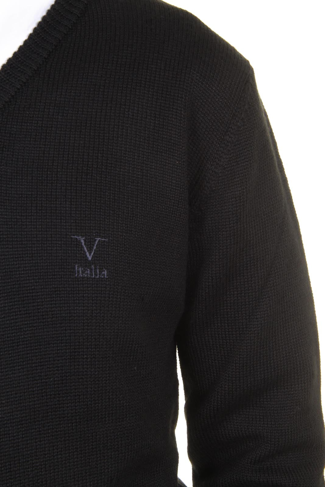 Maglione uomo scollo a V V 1969 Italia 9803 SCOLLO V NERO