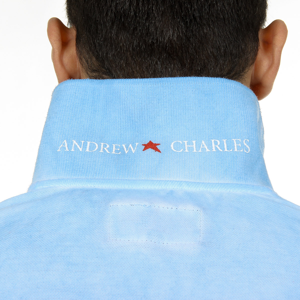 Andrew Charles Polo da uomo a maniche corte azzurro SIMBA