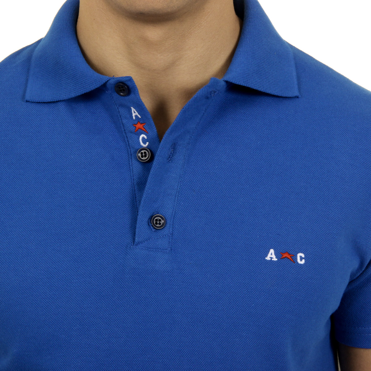Andrew Charles Polo da uomo a maniche corte blu SEFU