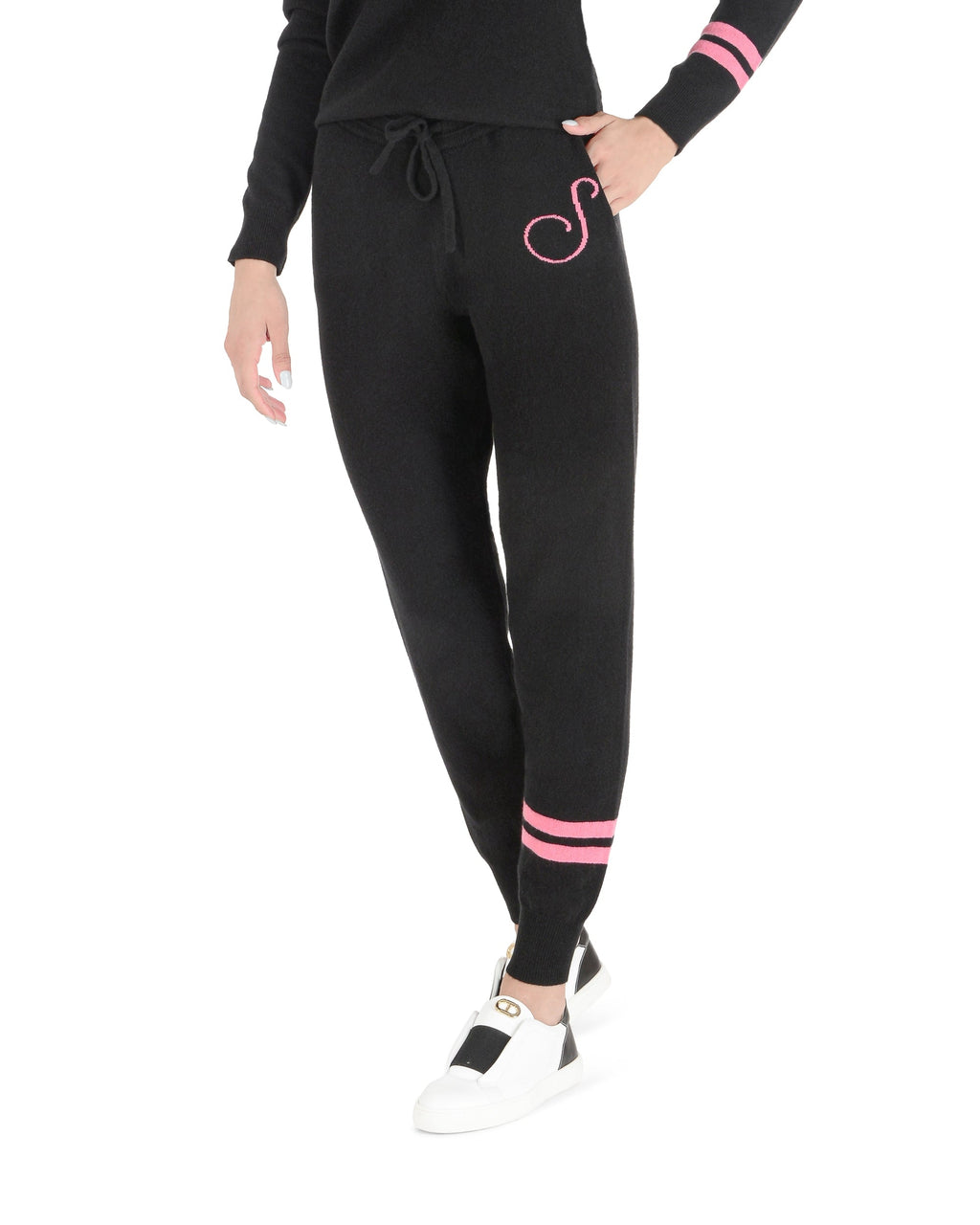 Pantaloni da tuta in cashmere - Nero