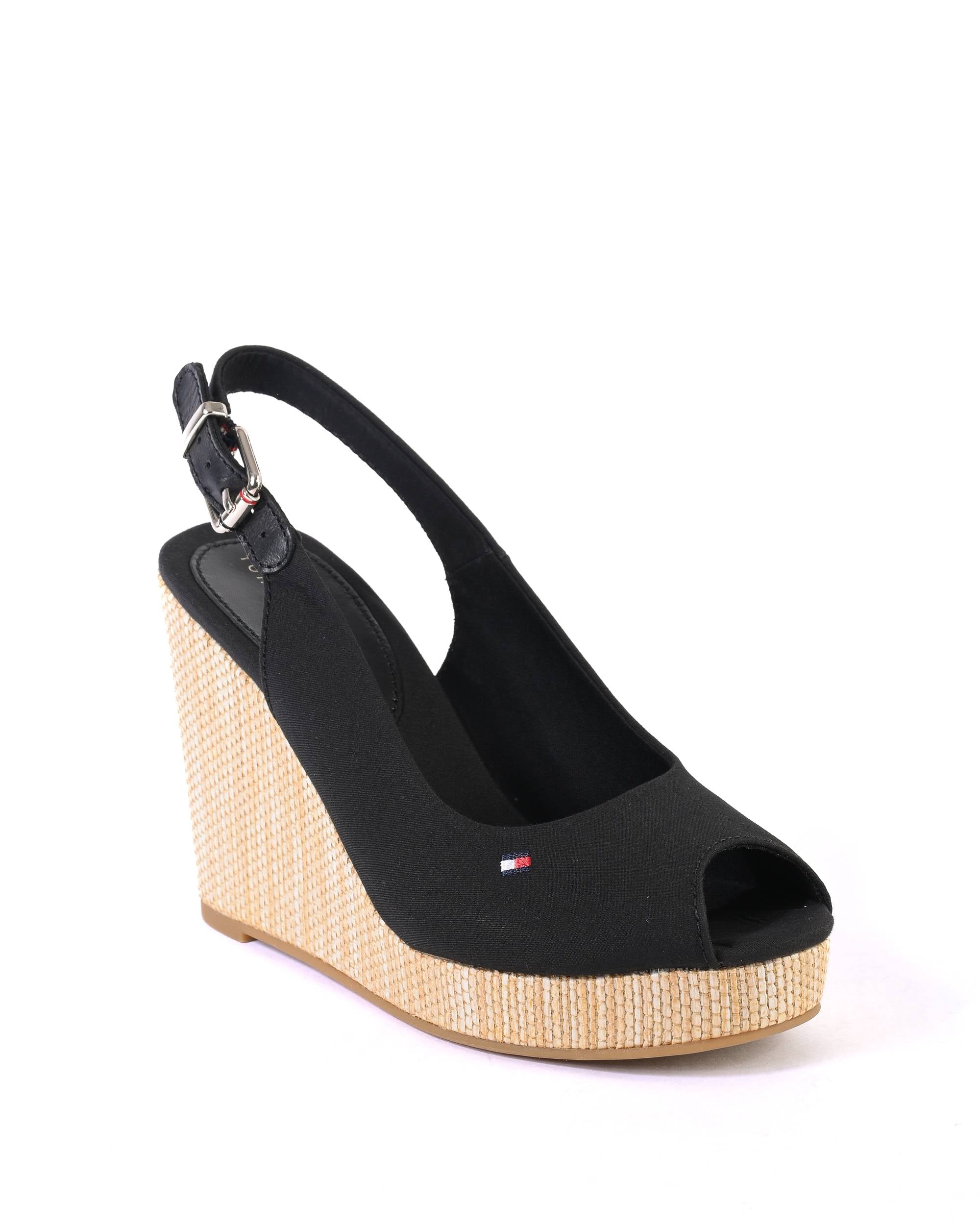Sandalo da donna Tommy Hilfiger nero FW0FW04789BDS