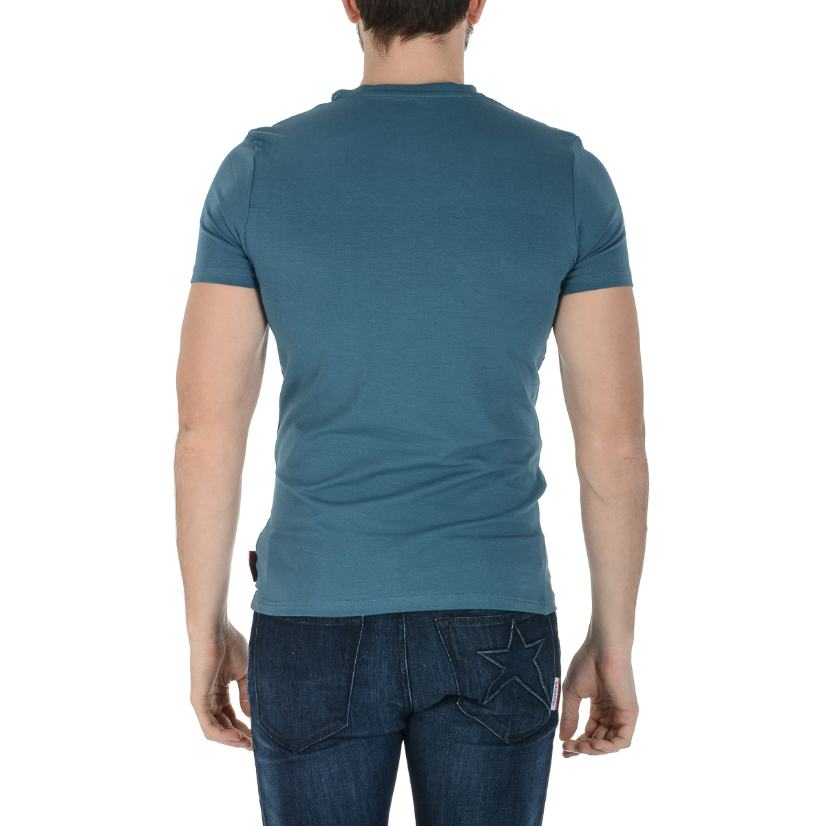 Andrew Charles T-shirt da uomo a maniche corte con scollo rotondo verde KEITA