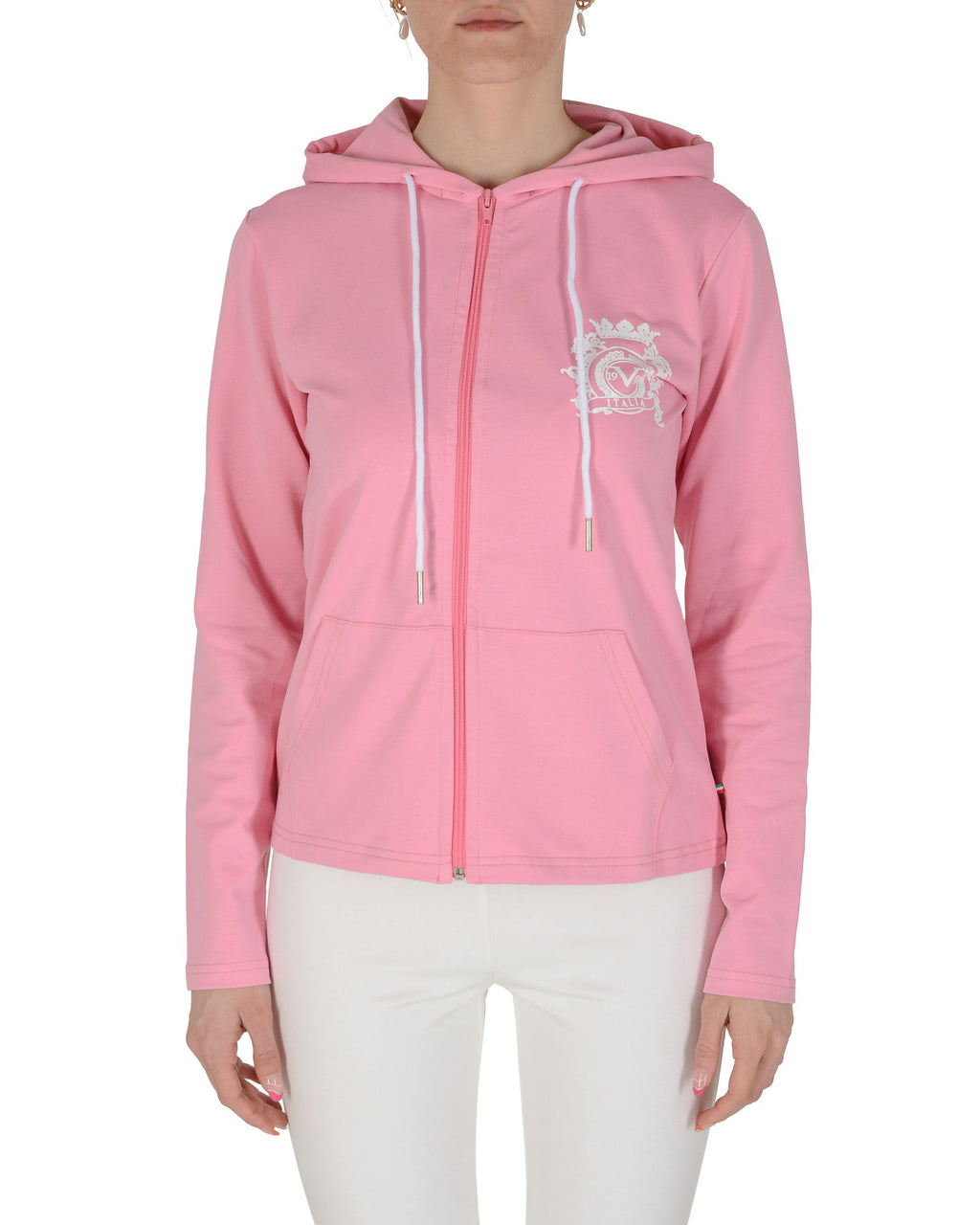 19V69 Italia Felpa con cappuccio da donna rosa ELEANA HOODIE ROSA