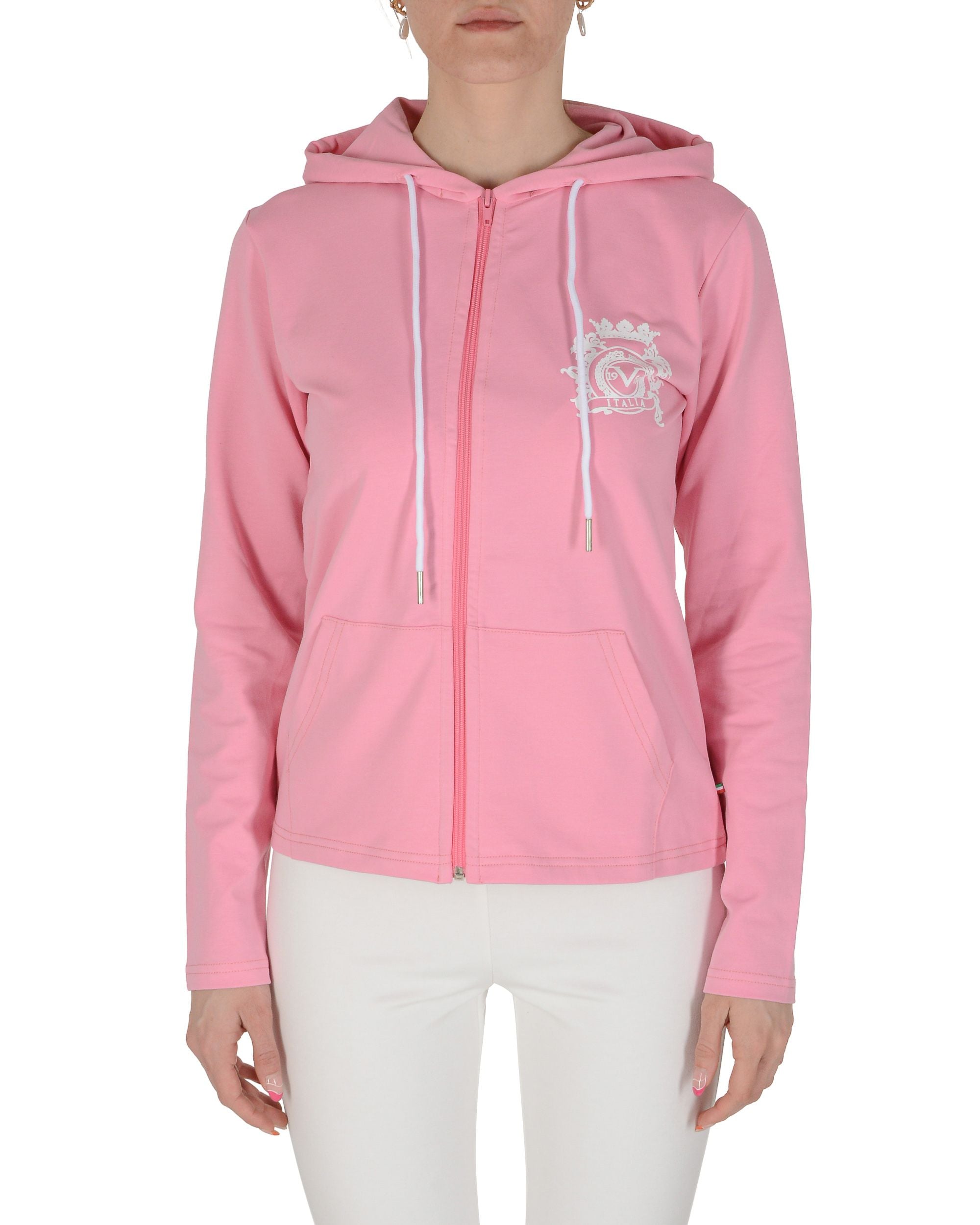 19V69 Italia Felpa con cappuccio da donna rosa ELEANA HOODIE ROSA