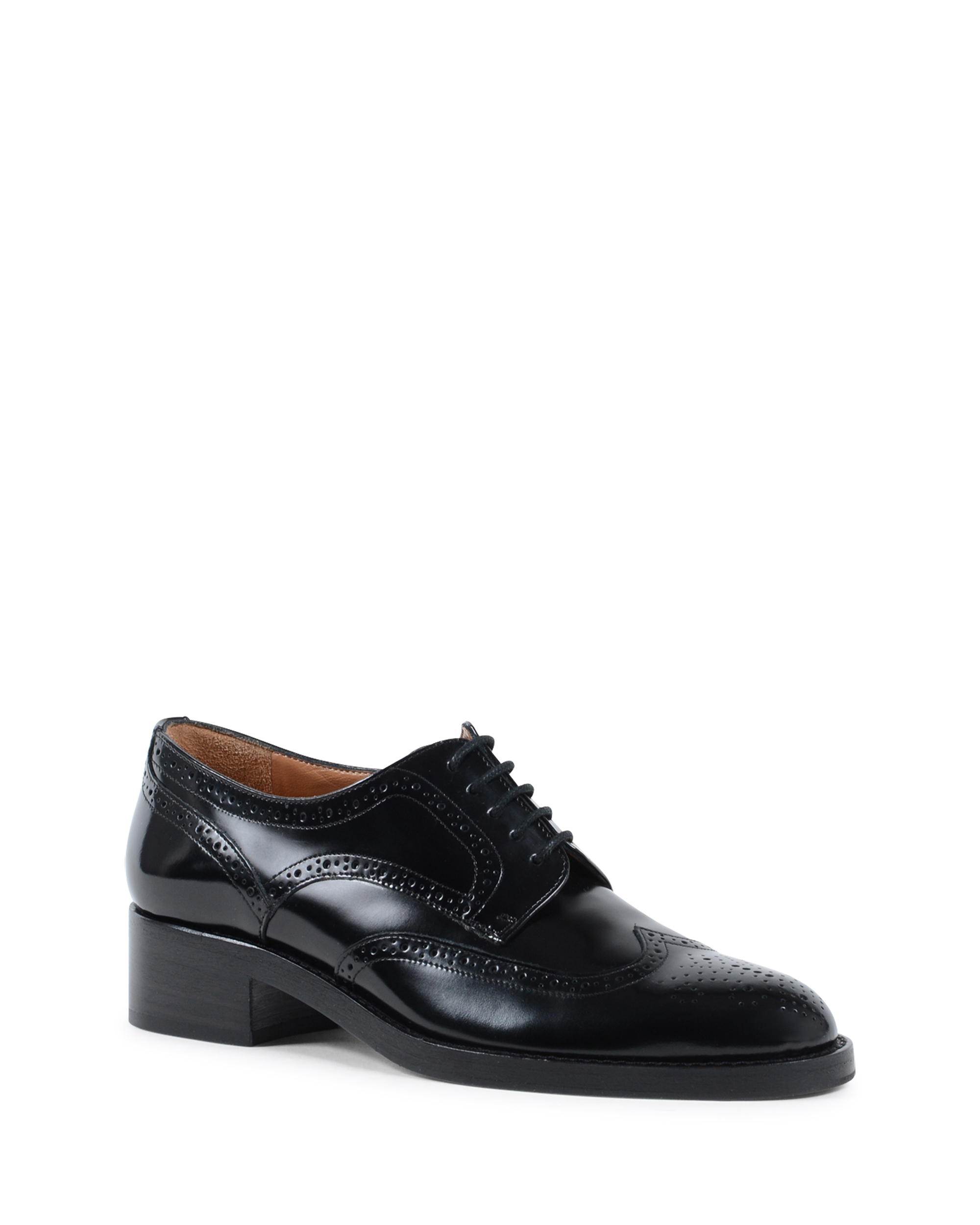Fratelli Rossetti Womens Brogue Shoe Black 66411 LADY BOX NERO