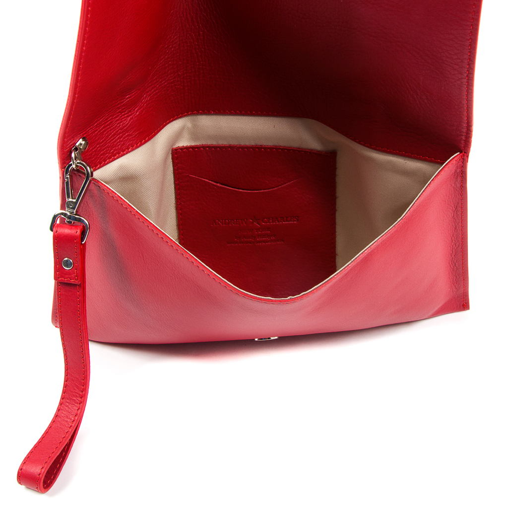 Borsa a mano da donna Andrew Charles rossa CORY