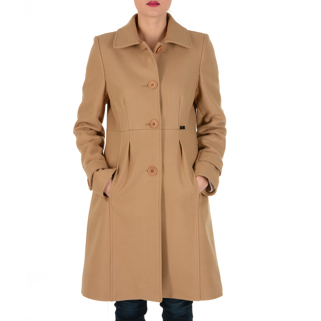 V 1969 Italia Cappotto da donna a maniche lunghe cammello GAU