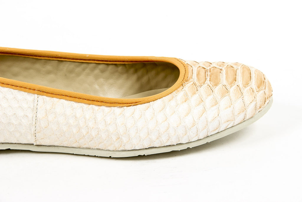 V 1969 Italia Ballerina da donna E08 PITONE OCRA