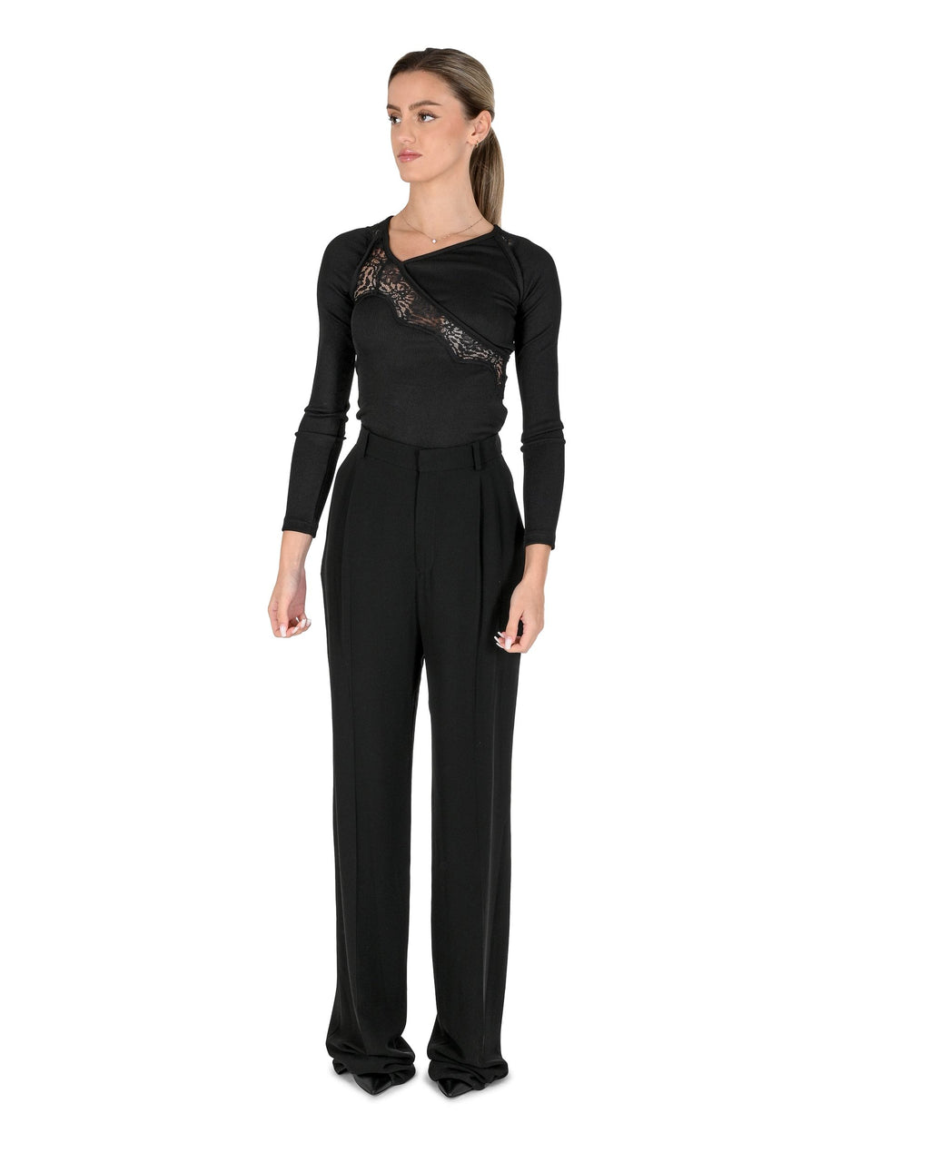 Pantaloni da donna Saint Laurent 806809Y7I21 1000 801