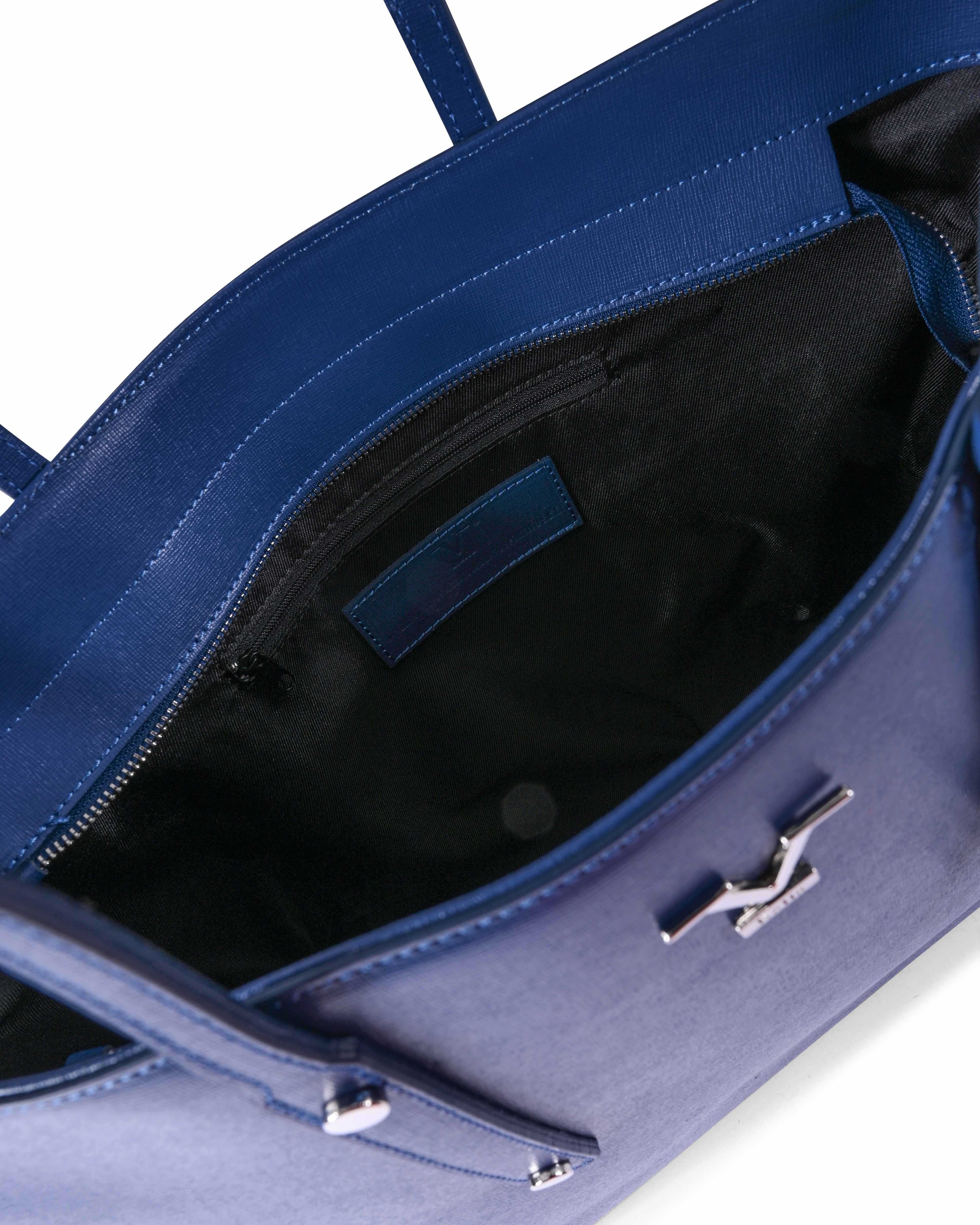 Borsa a mano da donna V Italia CB1070 SAFFIANO JEANS