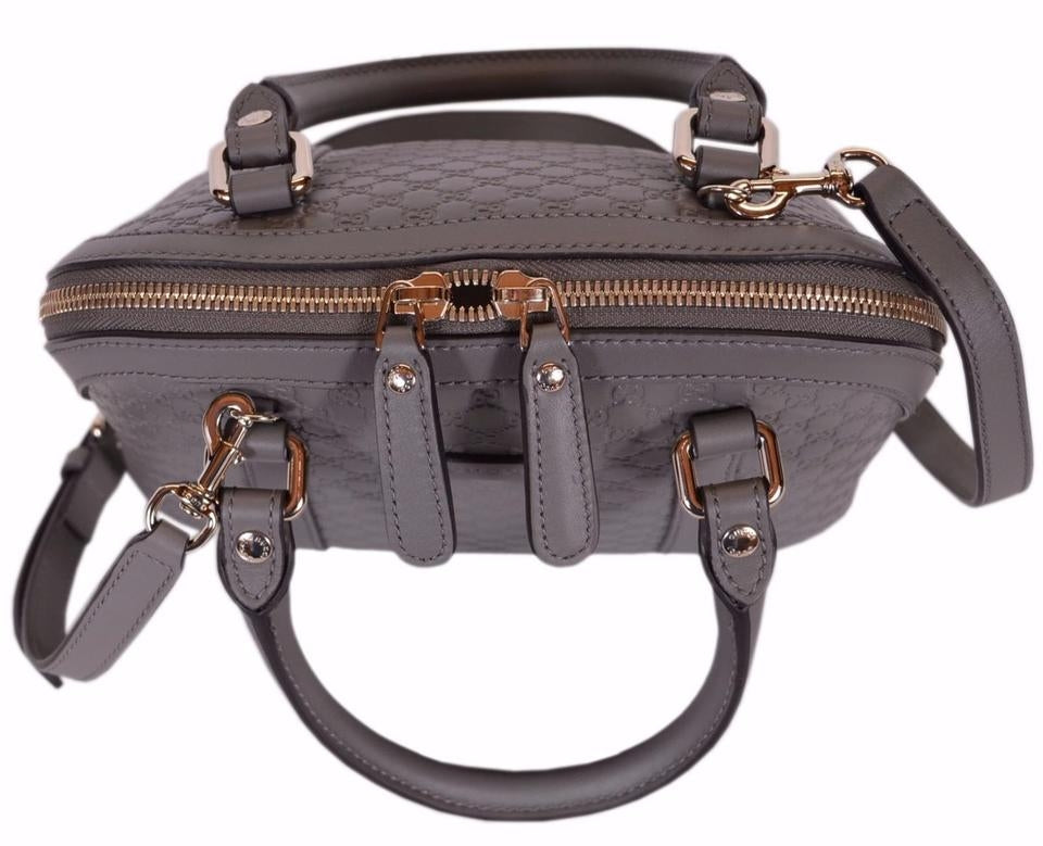 Borsa Gucci Guccissima in pelle piccola Dome grigia