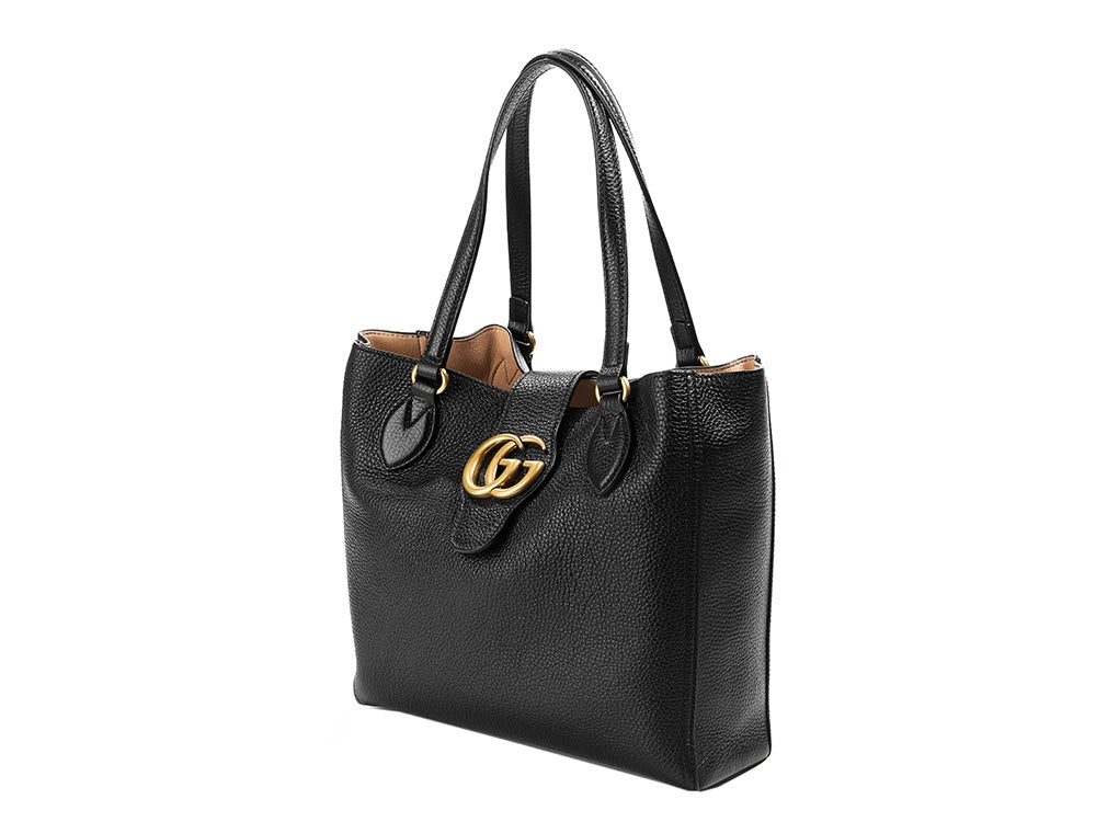 Borsa tote in pelle con logo GG