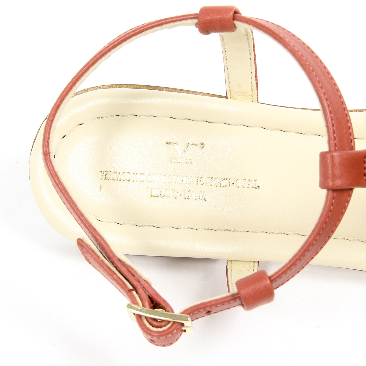 V 1969 Italia Sandalo piatto da donna rosso LISA
