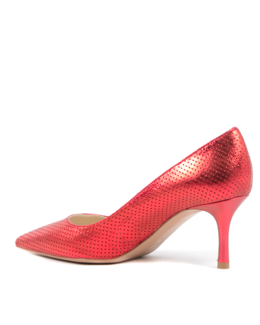 19V69 Italia Womens Pump LamÃ¨ Red DEC65 TRAF ROSSO LAM