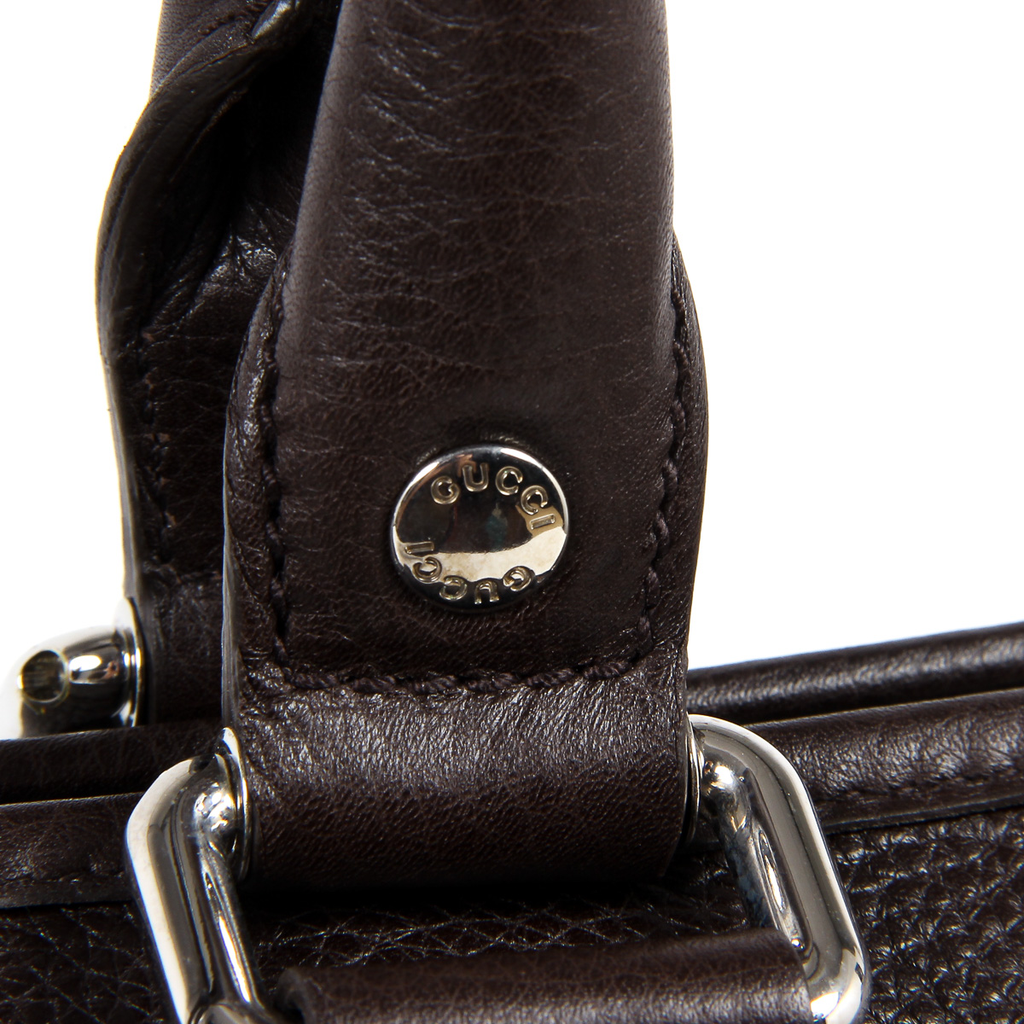 Gucci Borsa da donna in vitello morbido marrone scuro 246358 2140