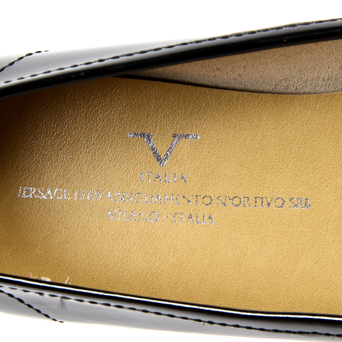 V 1969 Italia Womens Ballerina Black GEMMA